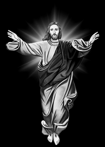 Иисус в сиянии2 - картинки для гравировки